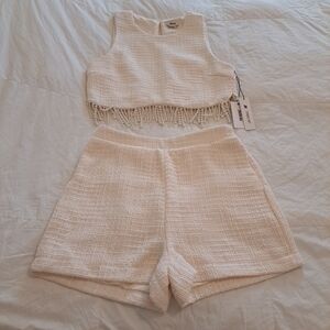 Jason Wu NWT Pearl Fringe Tweed Two Piece Set Size 6
